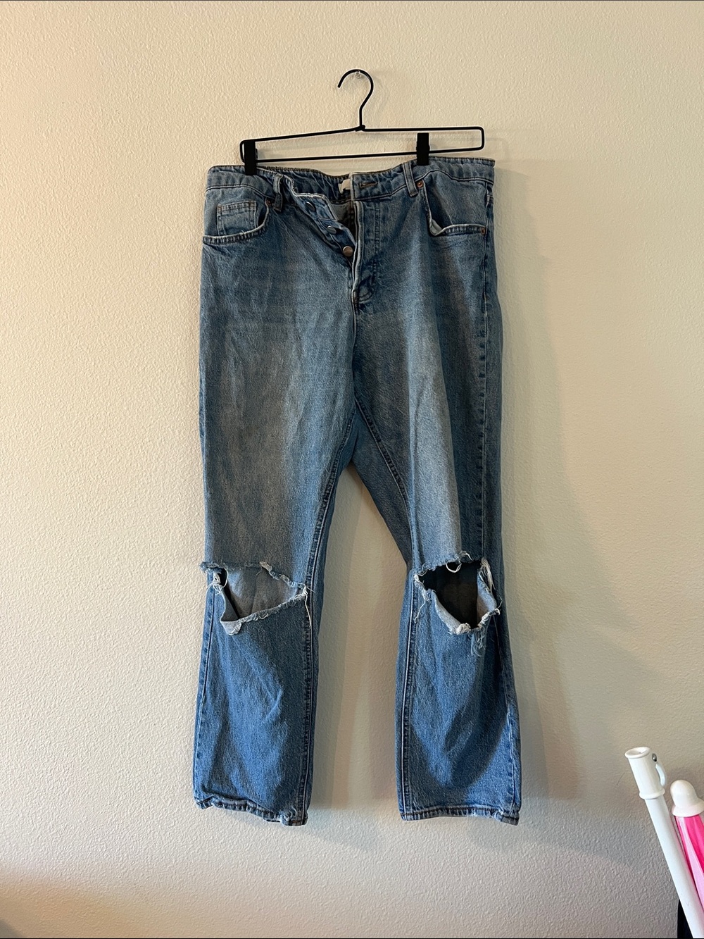 H&M Button Fly Straight Jeans